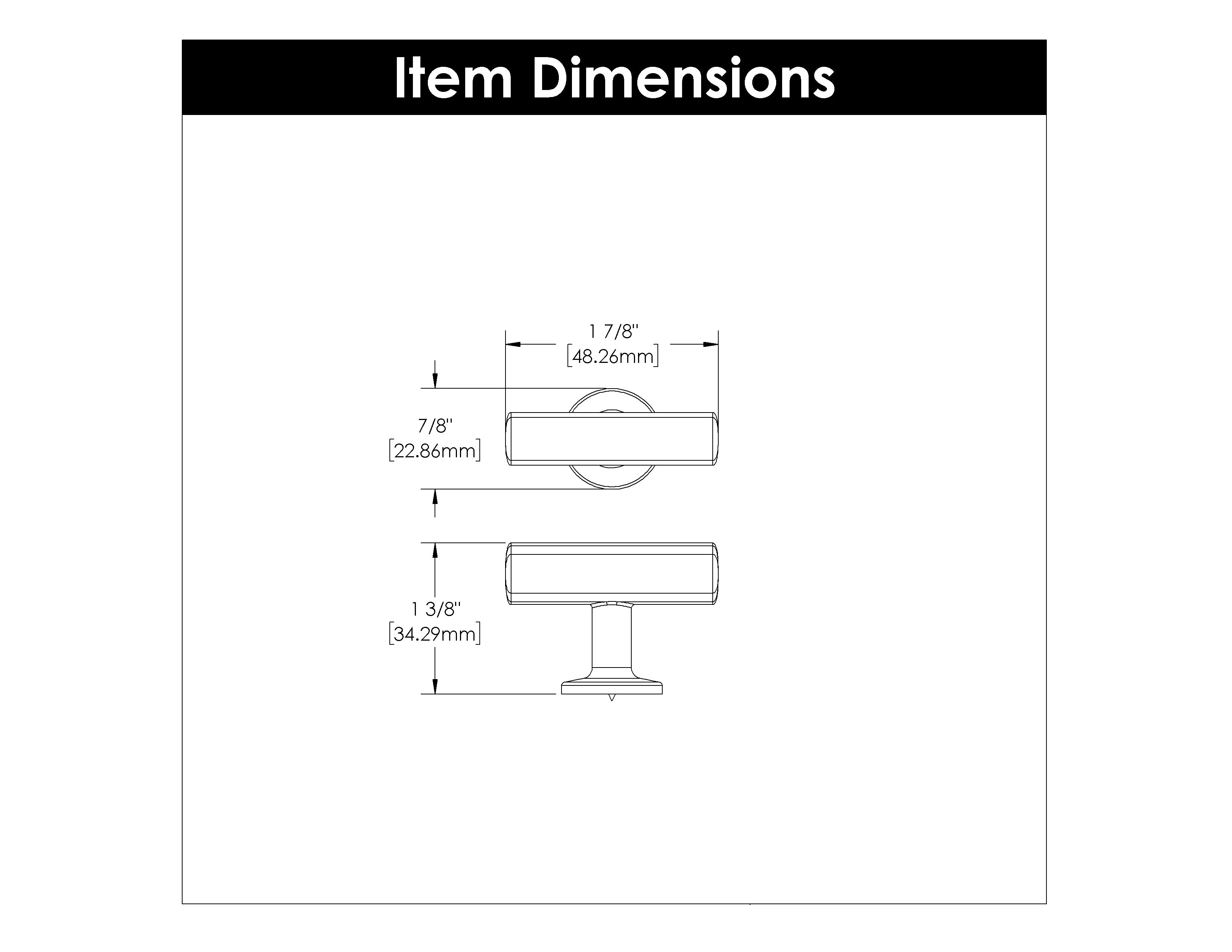 1-15/16 inch (49mm) Woodward Cabinet T-Knob