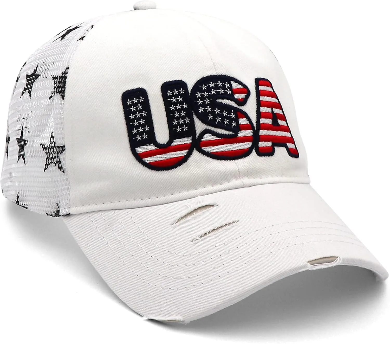 4th of July Hat - American Flag USA Trucker hat for Women Men - Fourth of July Patriotic Hat - 4th of July Accessories