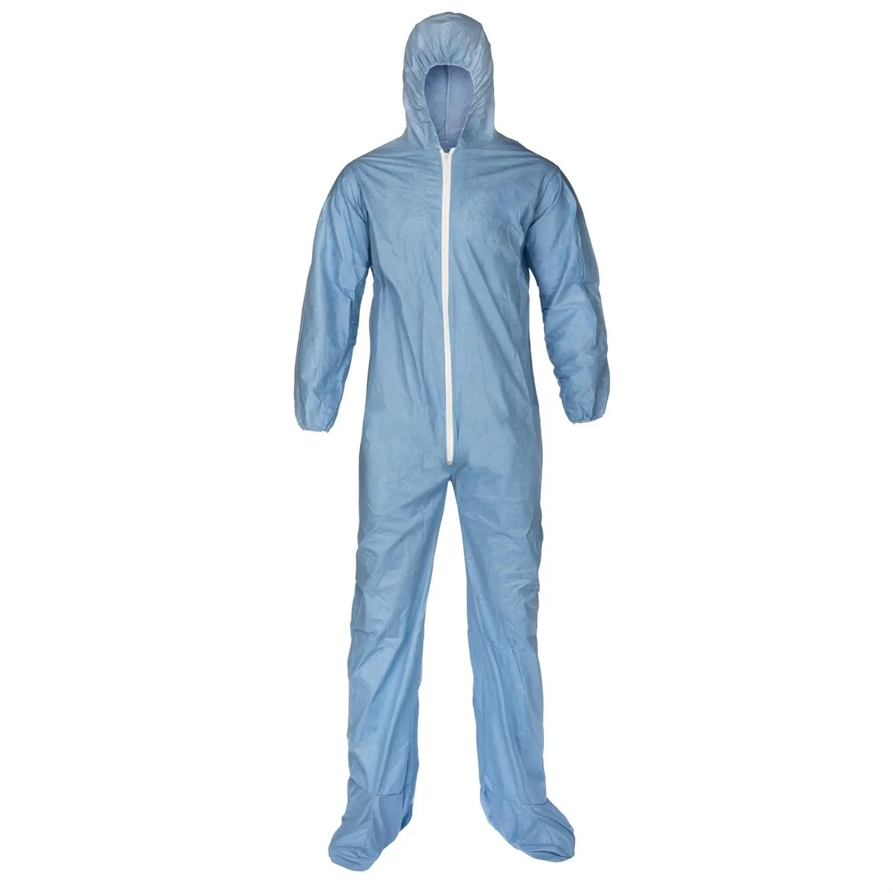 7414B-4XL Lakeland 7414B Pyrolon® Coverall, 4X-Large, Light Blue/White, Hooded