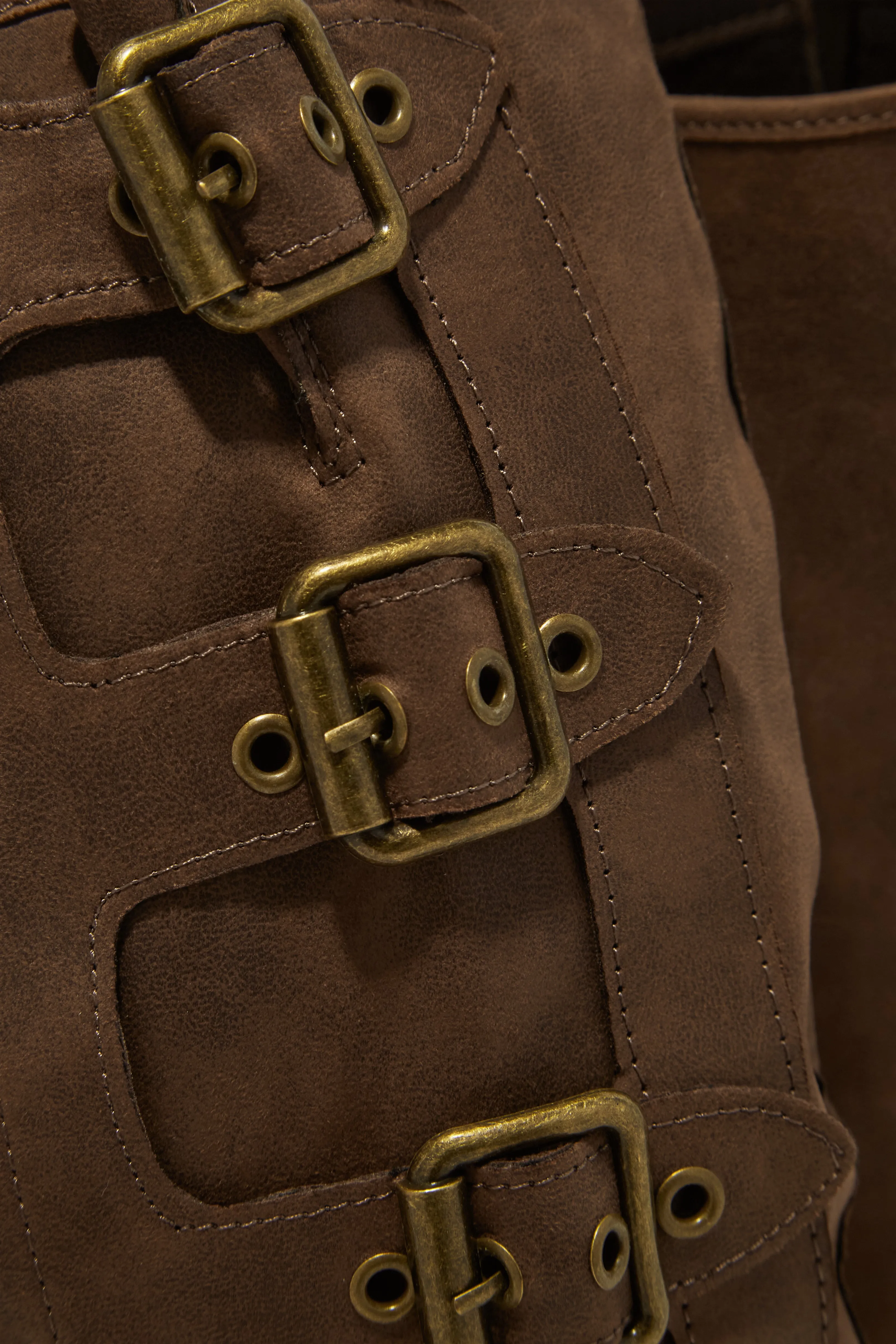 Alixa Motto Boots - Brown