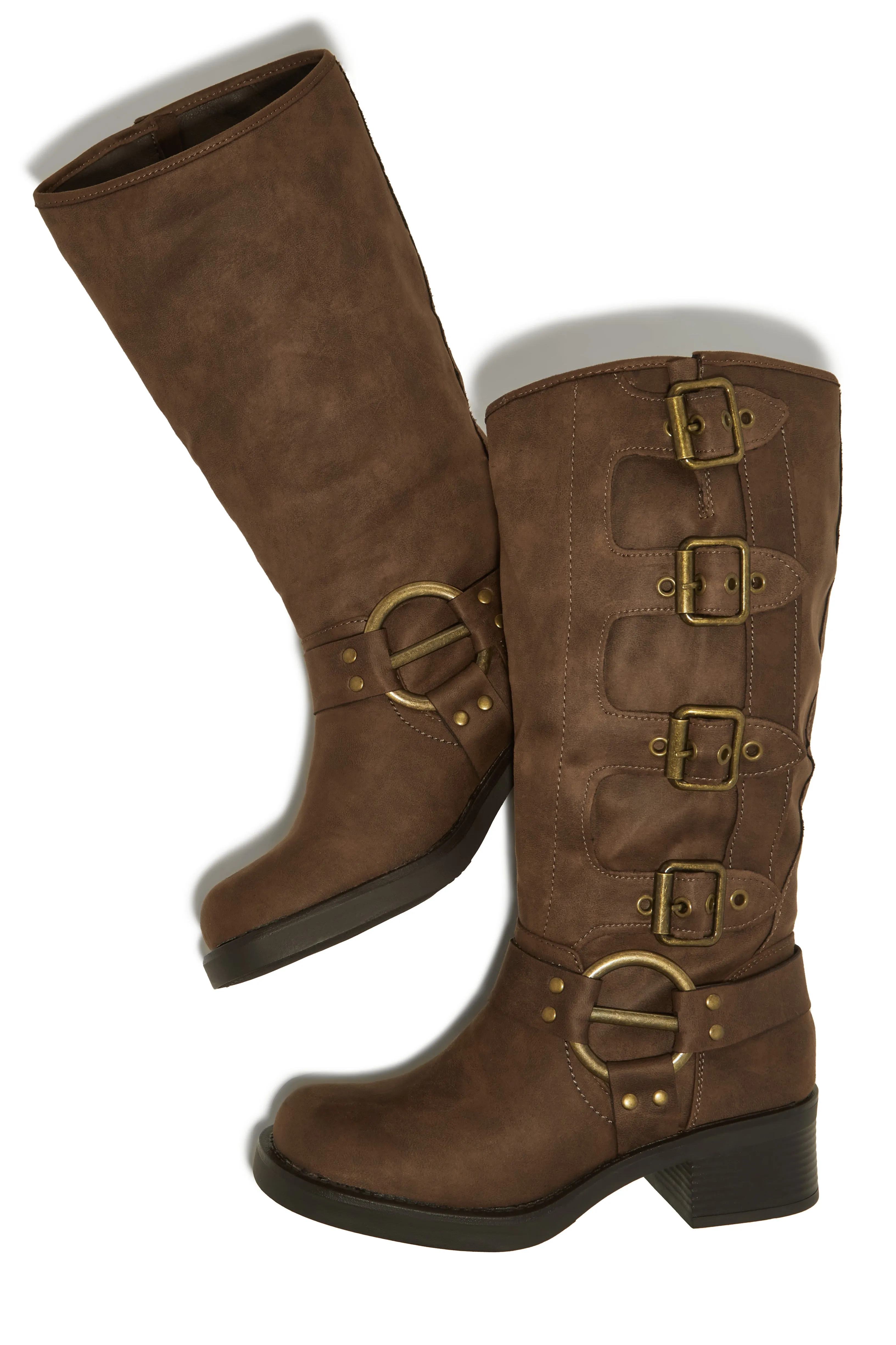 Alixa Motto Boots - Brown