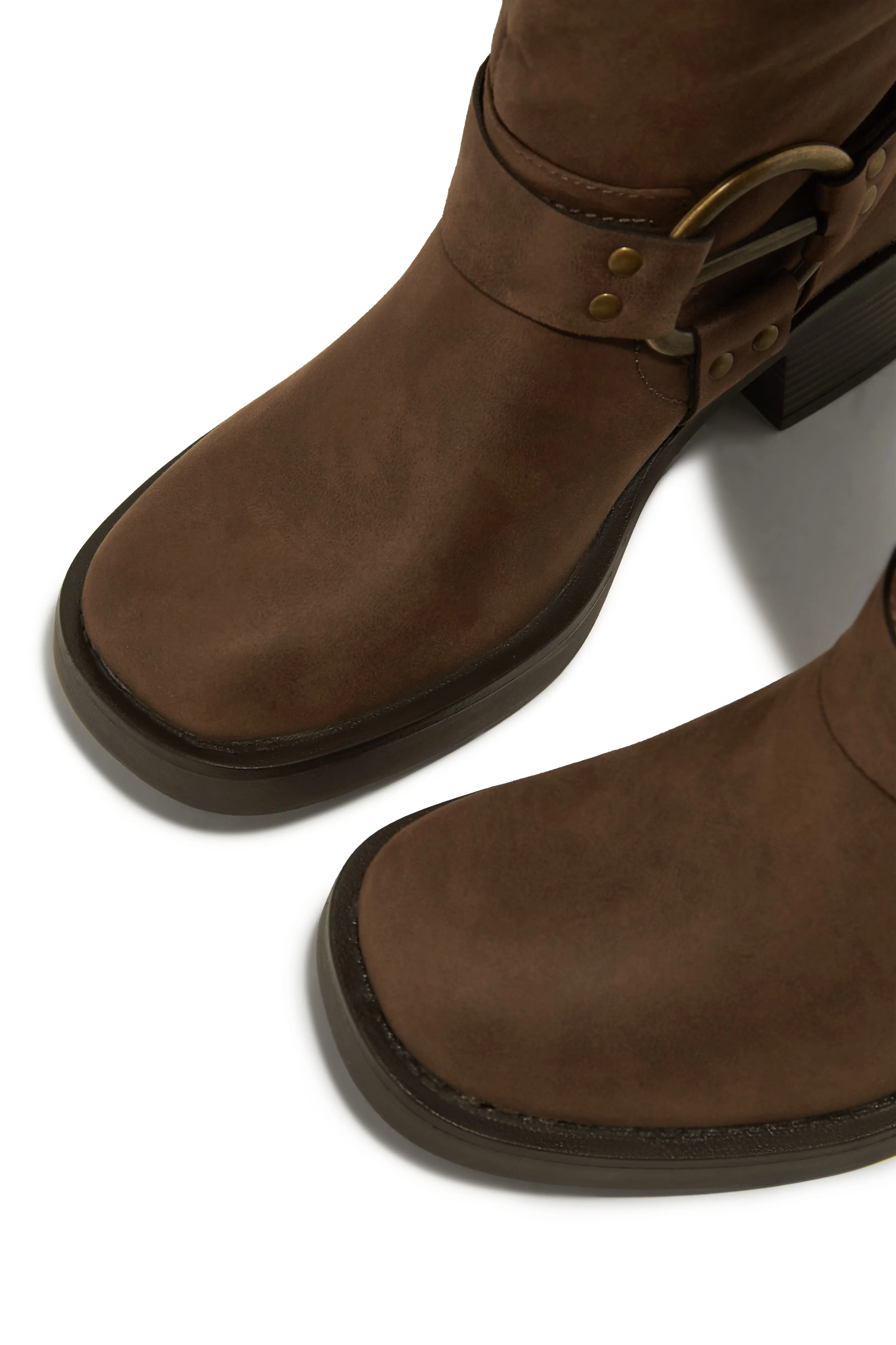 Alixa Motto Boots - Brown