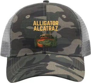 Alligator Alcatraz Hats for Mens Baseball Cap Stylish Washed Dad Hat Light Weight
