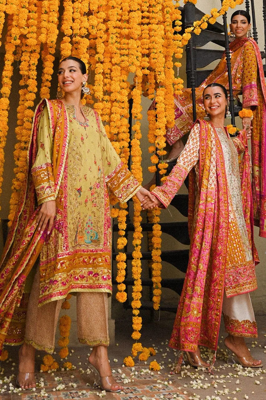 Amaltaas '24 - Twila Ivory Hand Worked Kurta, Izaar, With Block Printed Embellished Dupatta