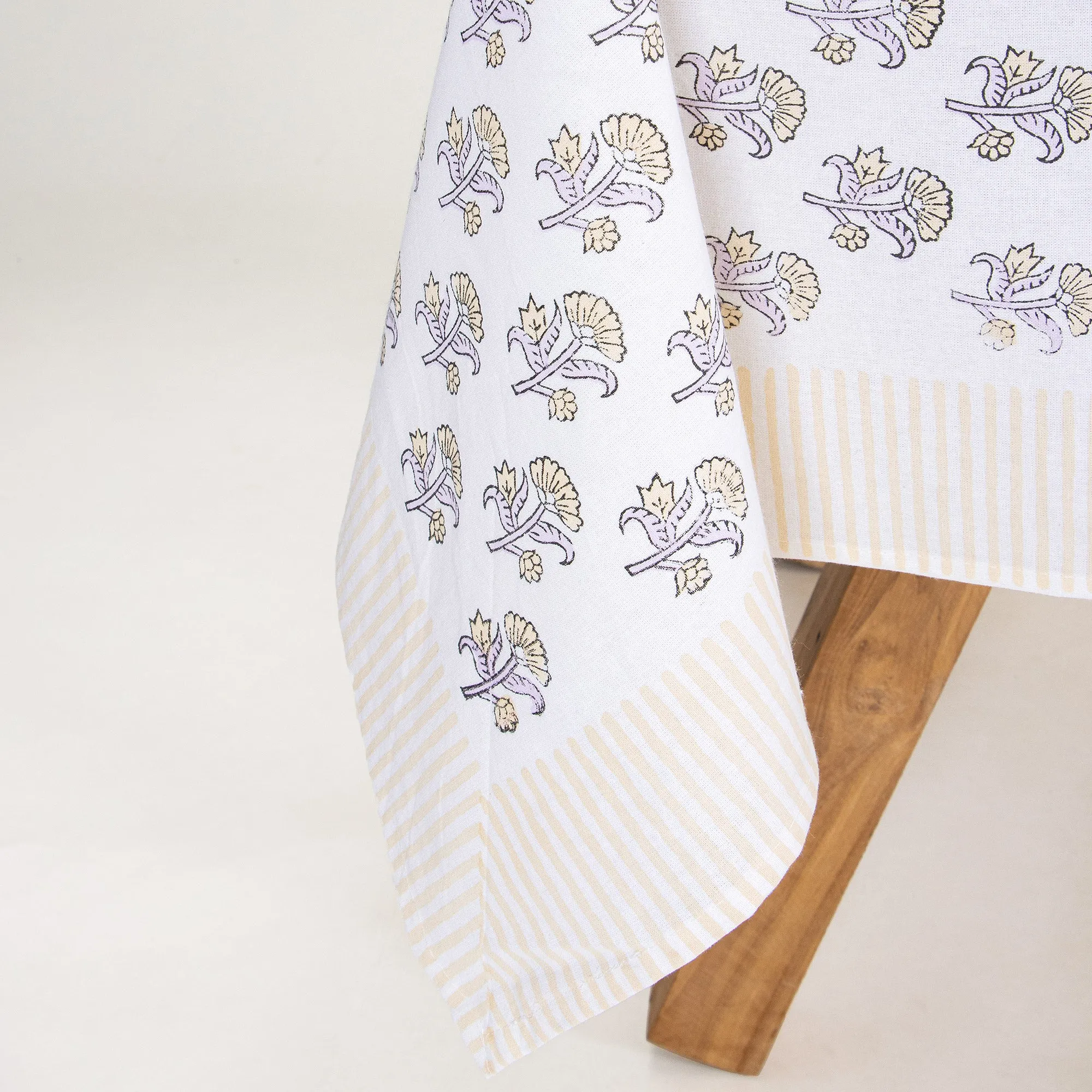 Booti Floral Block Printed Cotton Dining Cloth