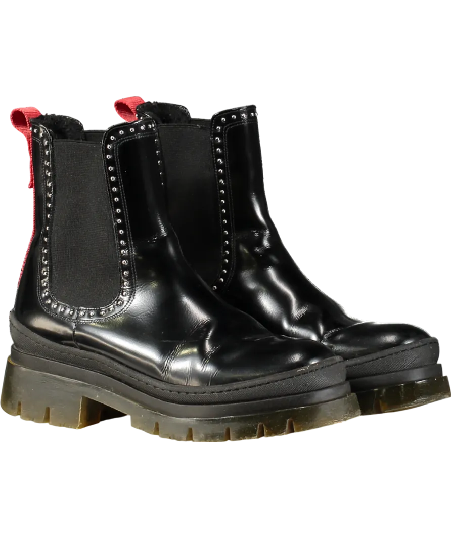 Camilla Elphick Black Leather Maddison Ankle Boots UK 5 EU 38 👠
