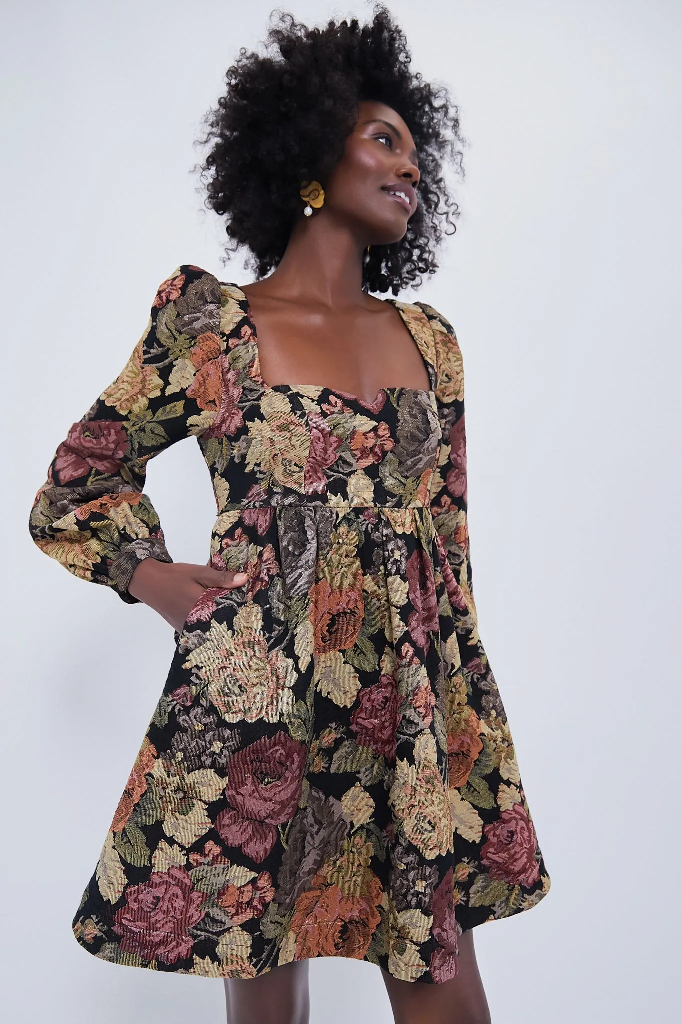 Chocolate Multi Fleur Dress