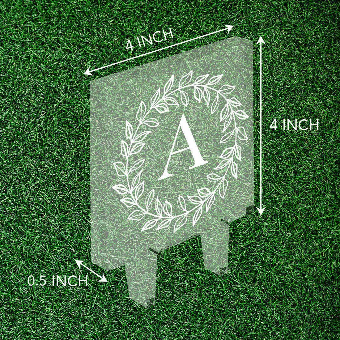 Custom Monogram Letter Initial Square Acrylic Cake Topper Collection