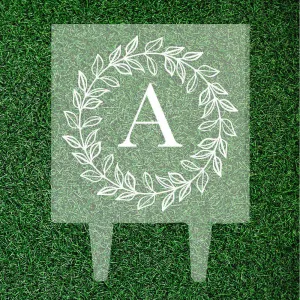 Custom Monogram Letter Initial Square Acrylic Cake Topper Collection