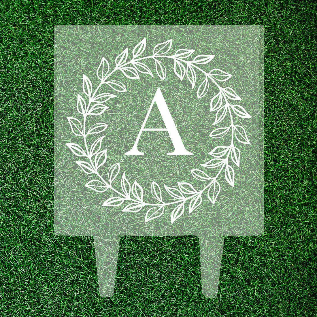 Custom Monogram Letter Initial Square Acrylic Cake Topper Collection
