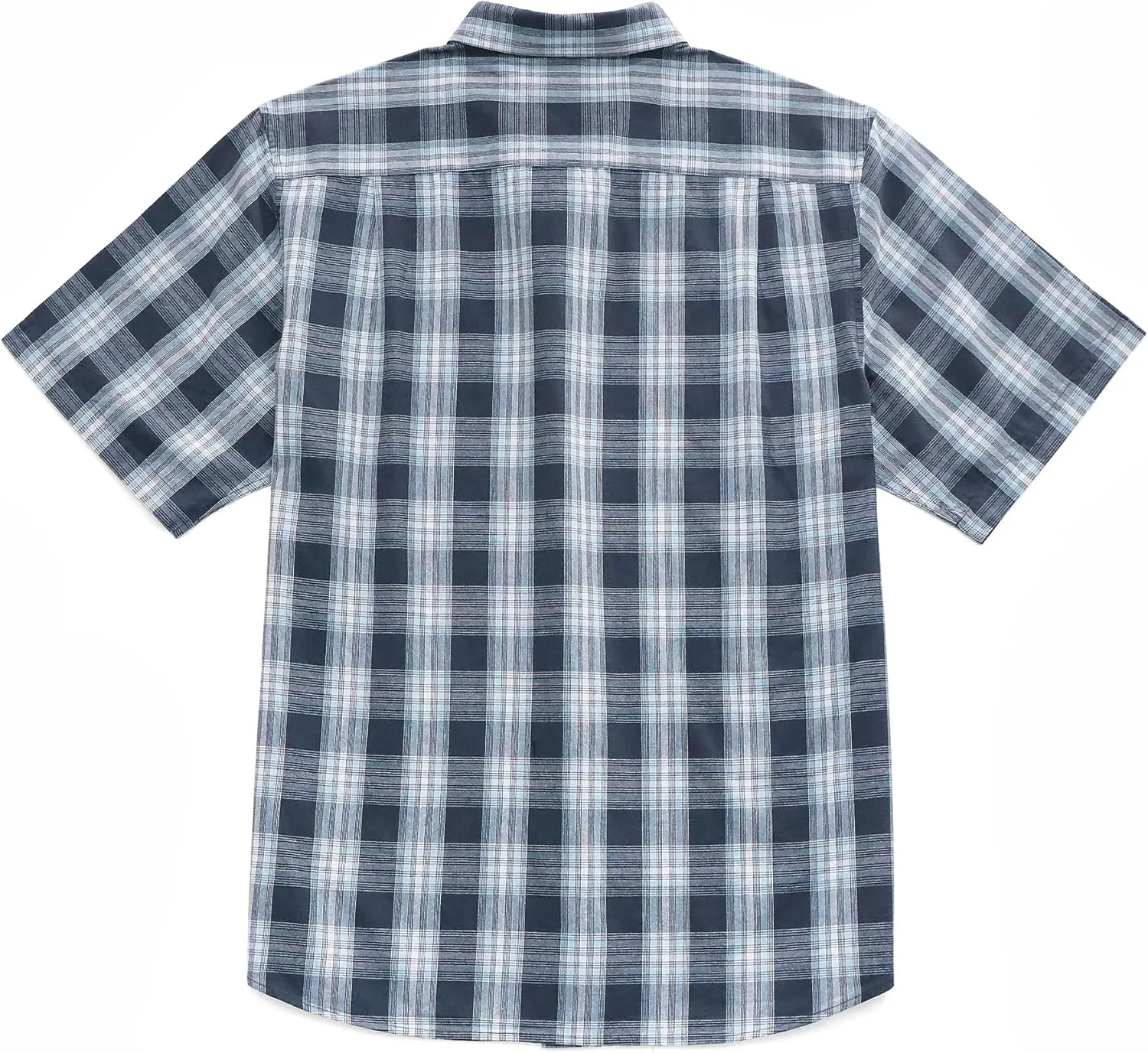 Dubinik? Mens Short Sleeve Button Down Shirts 100% Cotton Plaid Men's Casual Button-Down Shirts with Pocket