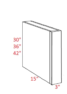 EB02-CLM-30X15 Elegant Smokey Gray Assembled Wall Column