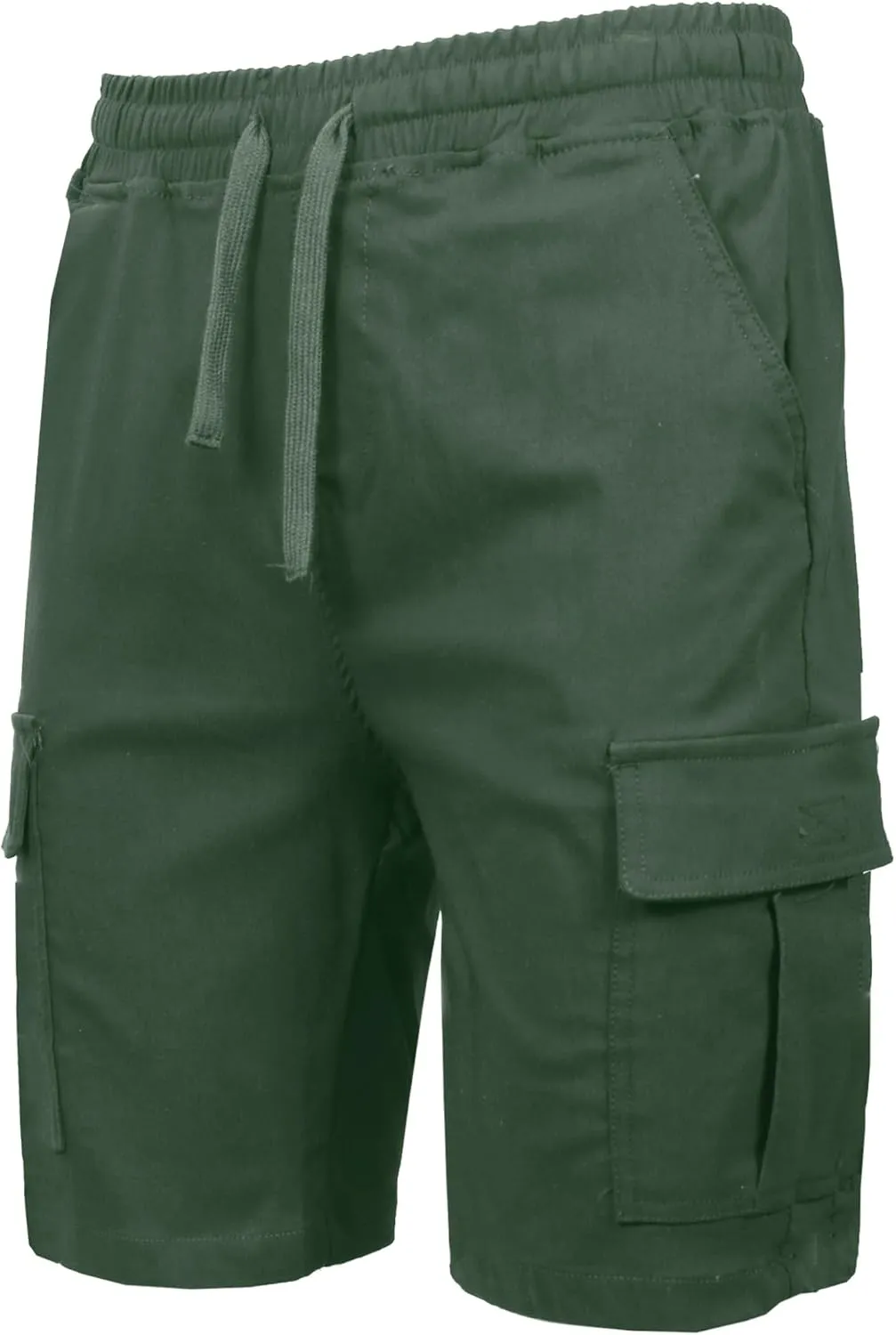 Galaxy by Harvic 3-Pack Men??s Stretch Pull-On Cargo Shorts ?C Elastic Waist, Drawstring, 6 Pockets, 4-Way Flex Fabric (S-2XL)