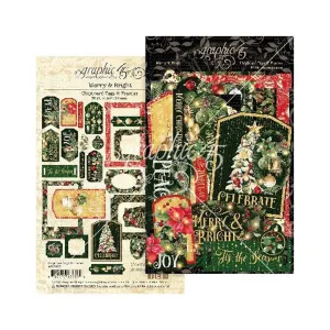 Graphic 45 Die-Cut Assortment Tags & Frames - Merry & Bright