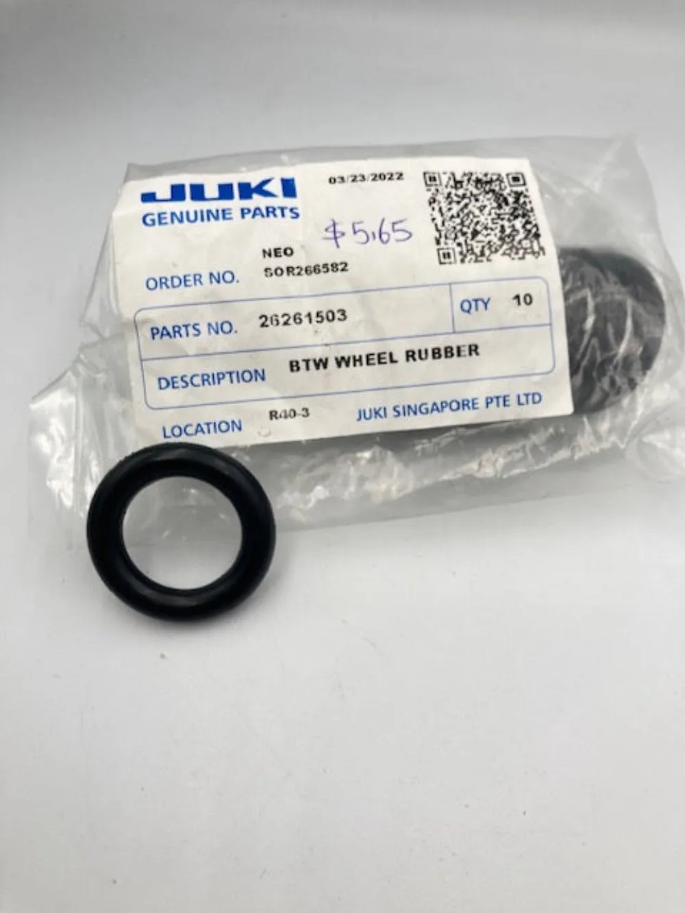 JUKI Bobbin Winder Wheel Rubber For JUKI Sewing Machine - 26261503