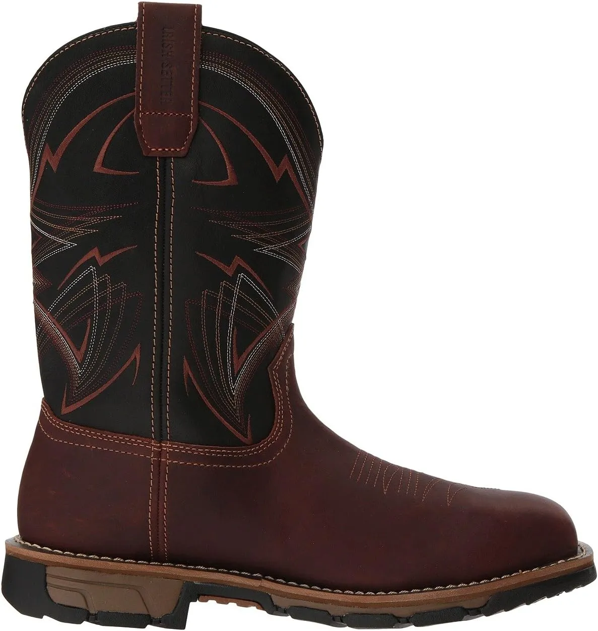 Marshall 11" Waterproof Steel-Toe Pull-On Work Shoes EH Irish Setter , color Brown/Black