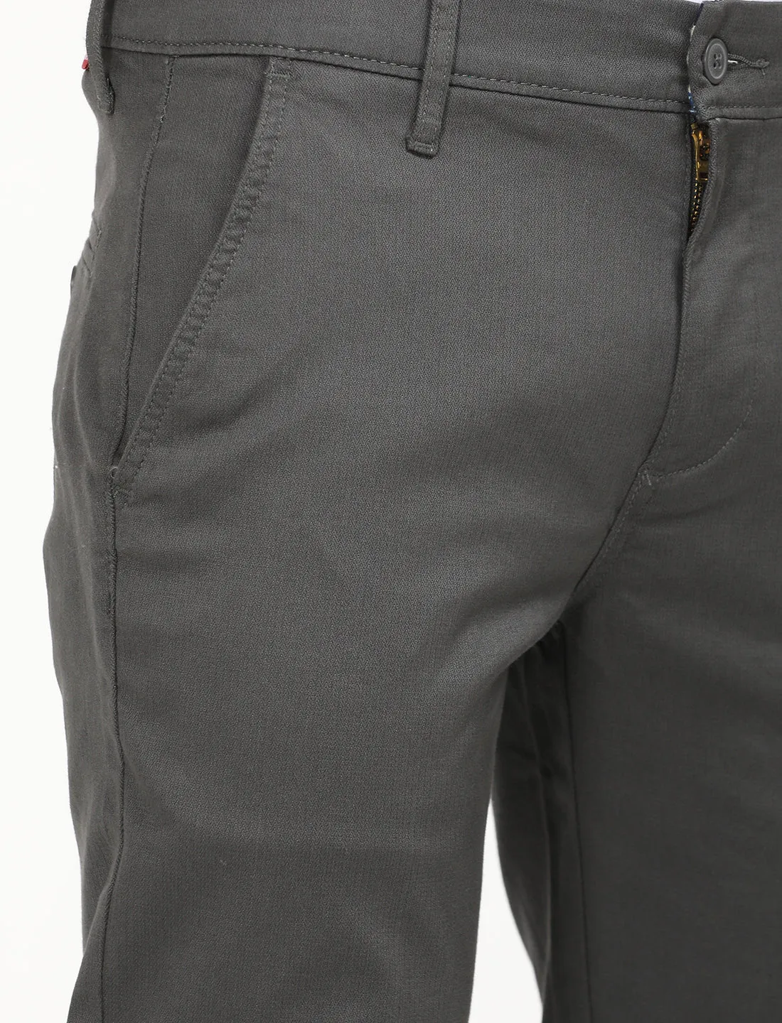 Men's Charcoal Grey Slim Fit Chinos