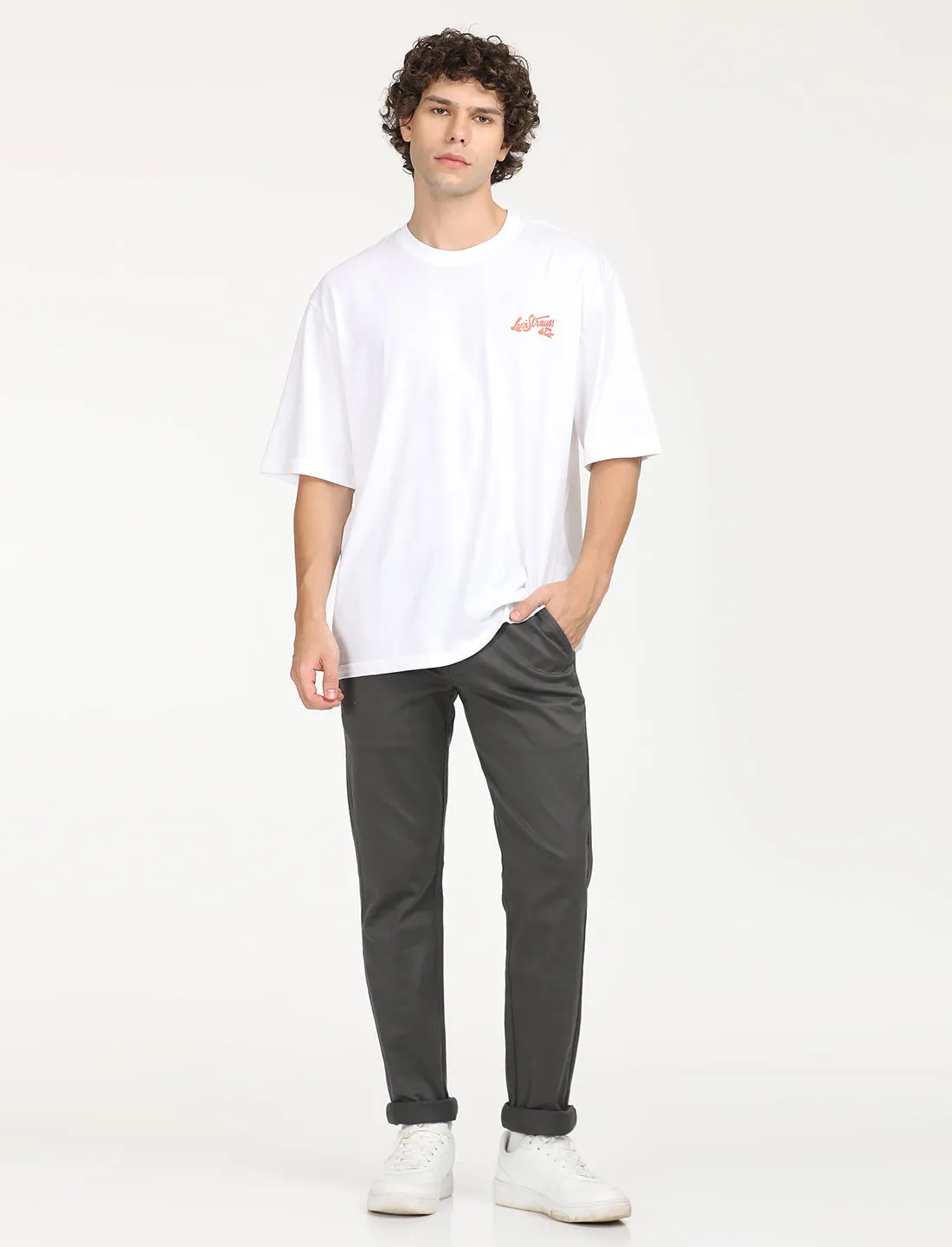 Men's Charcoal Grey Slim Fit Chinos
