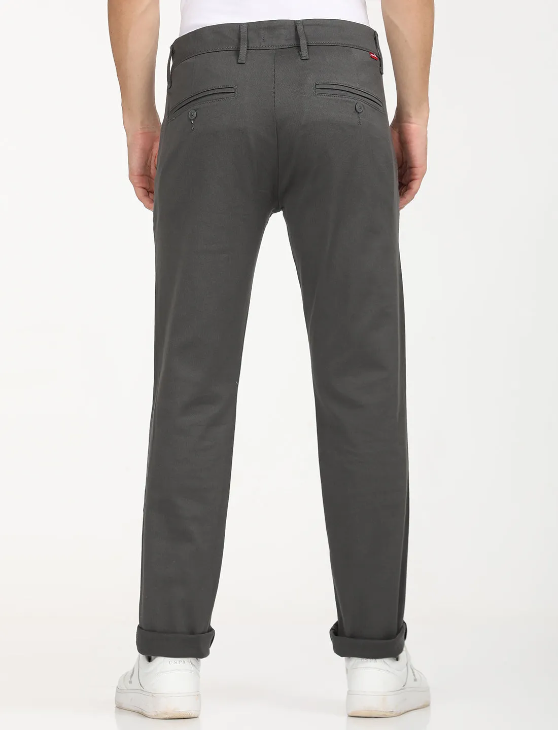 Men's Charcoal Grey Slim Fit Chinos
