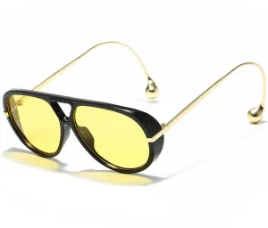 Oversized Trendy Aviator Sunglasses for Women, Pilot Shades 2025 Designer UV Protection Double Bridge Shade