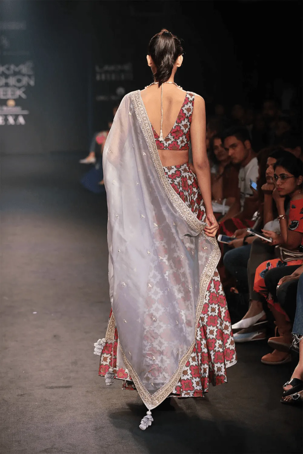 Printed Skirt With Top & Dupatta
