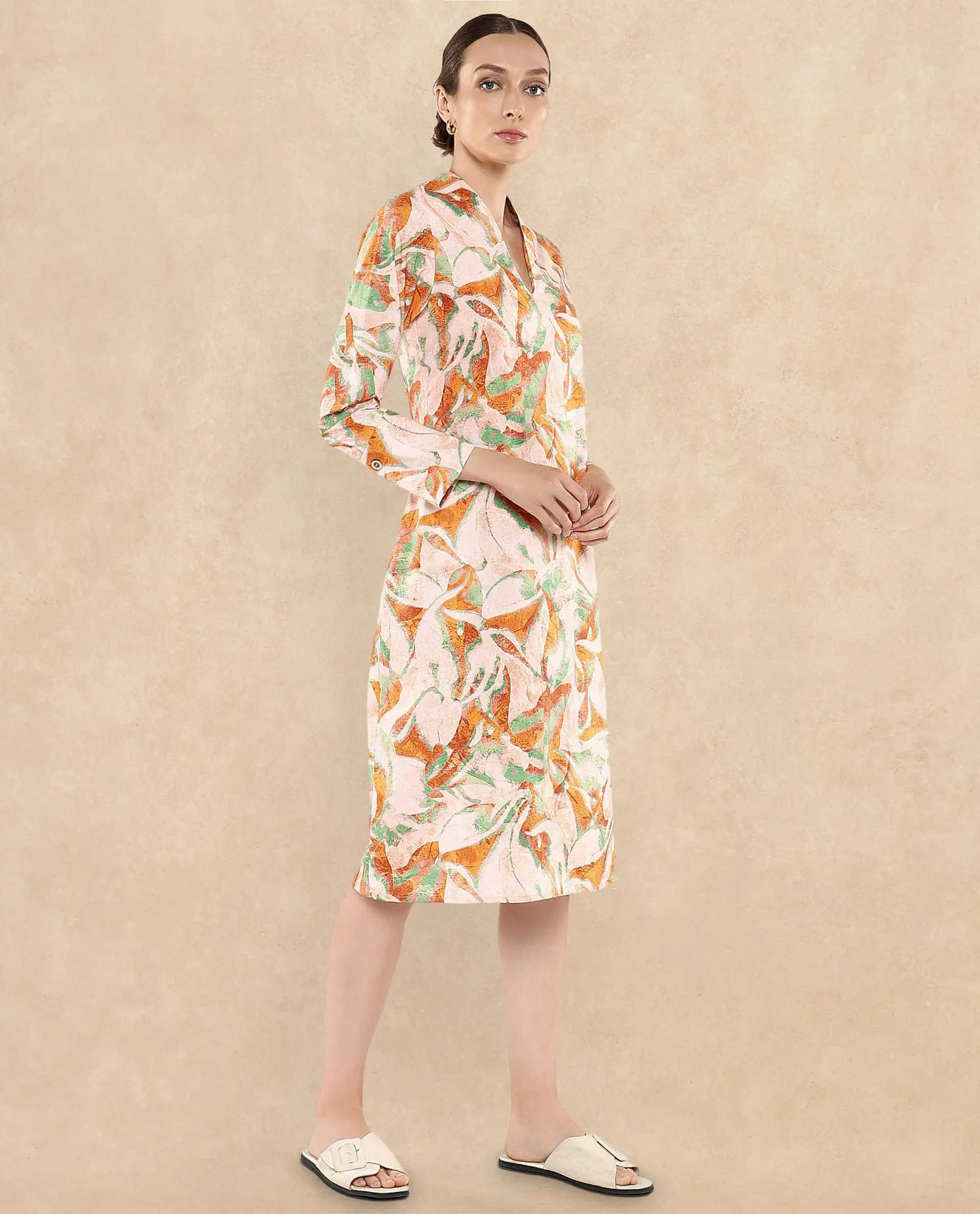 Rareism Women Ricato Multi Printed Dress