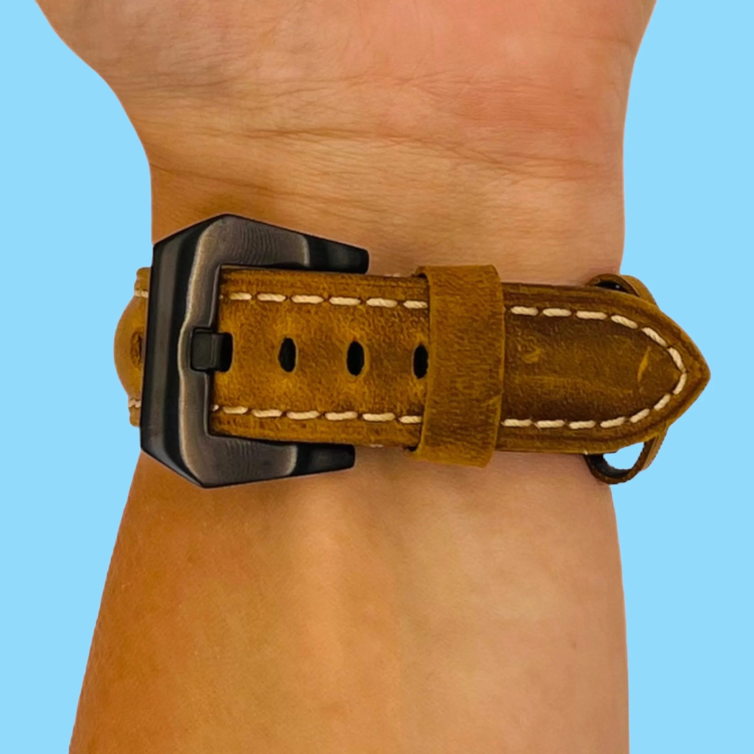 Retro Leather Straps Compatible with the Fossil Hybrid Range