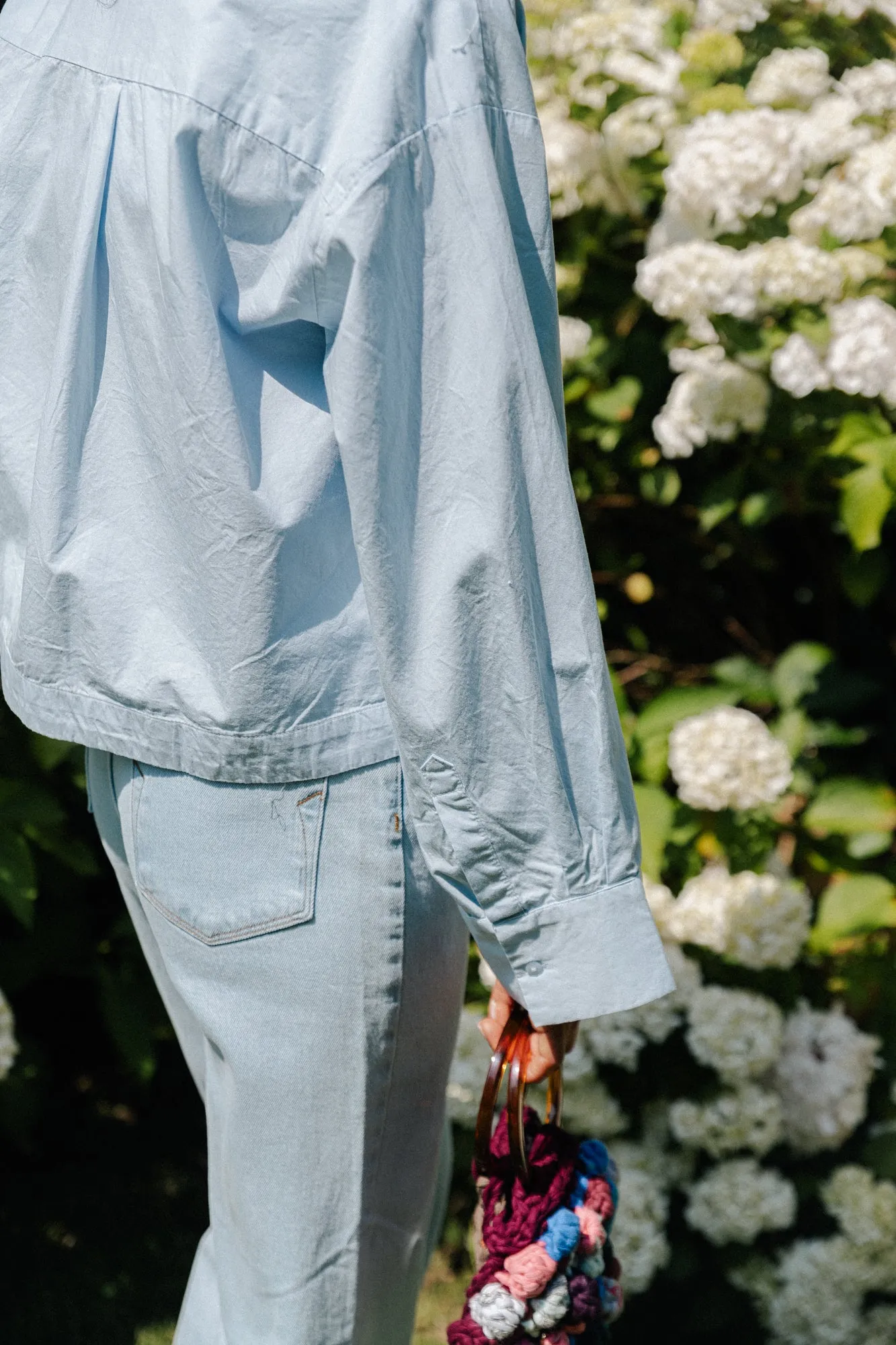 SLFAlice wide long jeans sky blue