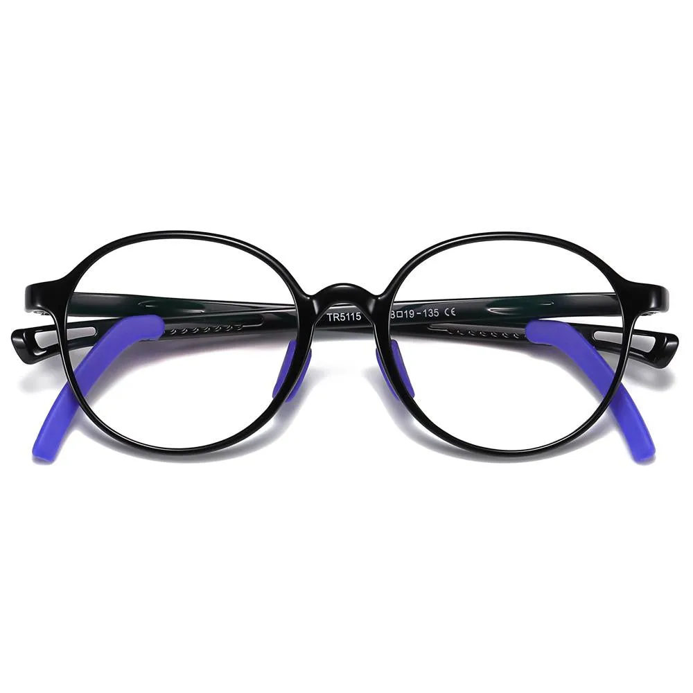 Smart - (Age 5-13)Children Non-slip Blue Light Blocking Glasses-Black