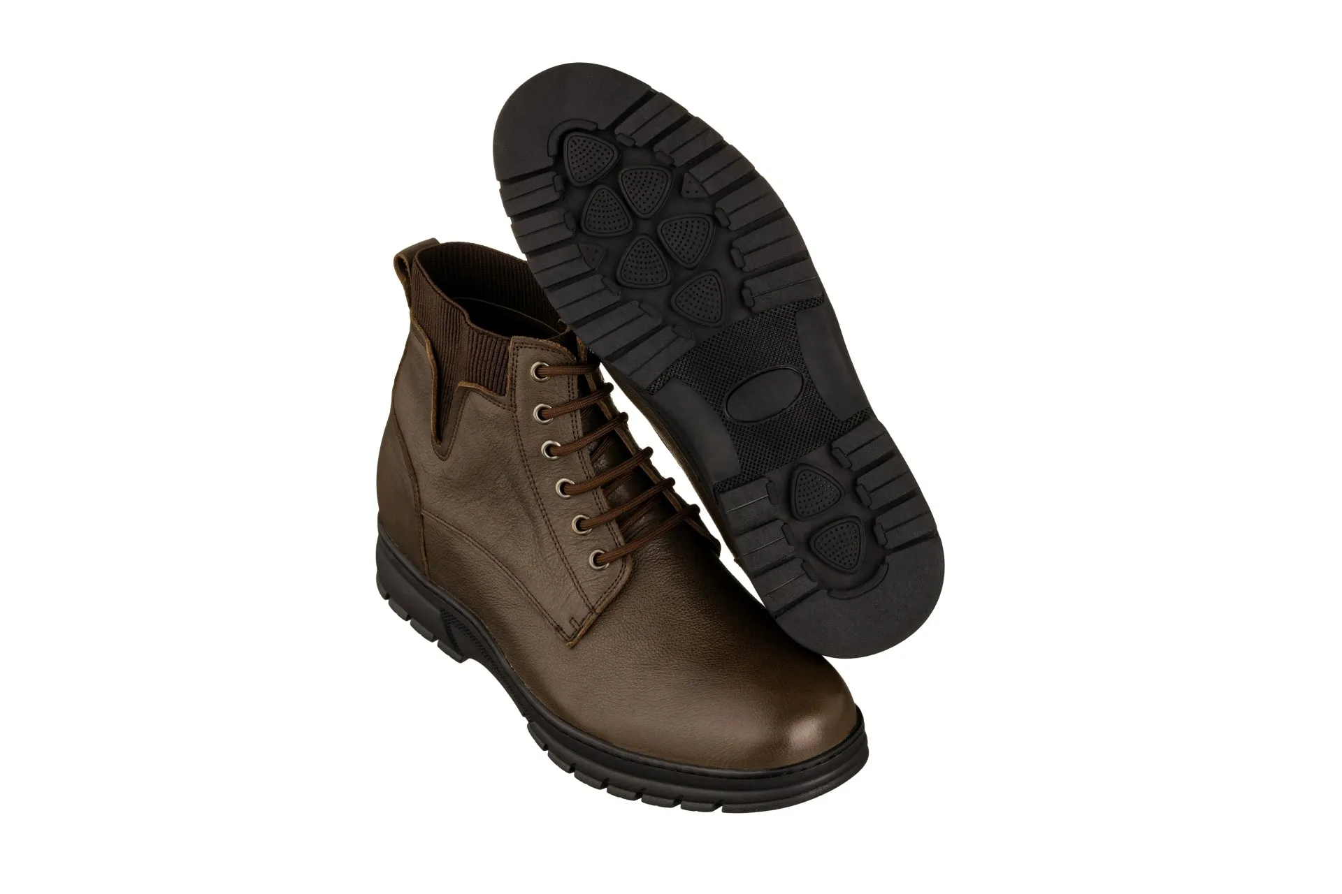 TOTO - K84016 - 2.8 Inches Taller (Chocolate Brown) - High Top Work Boots