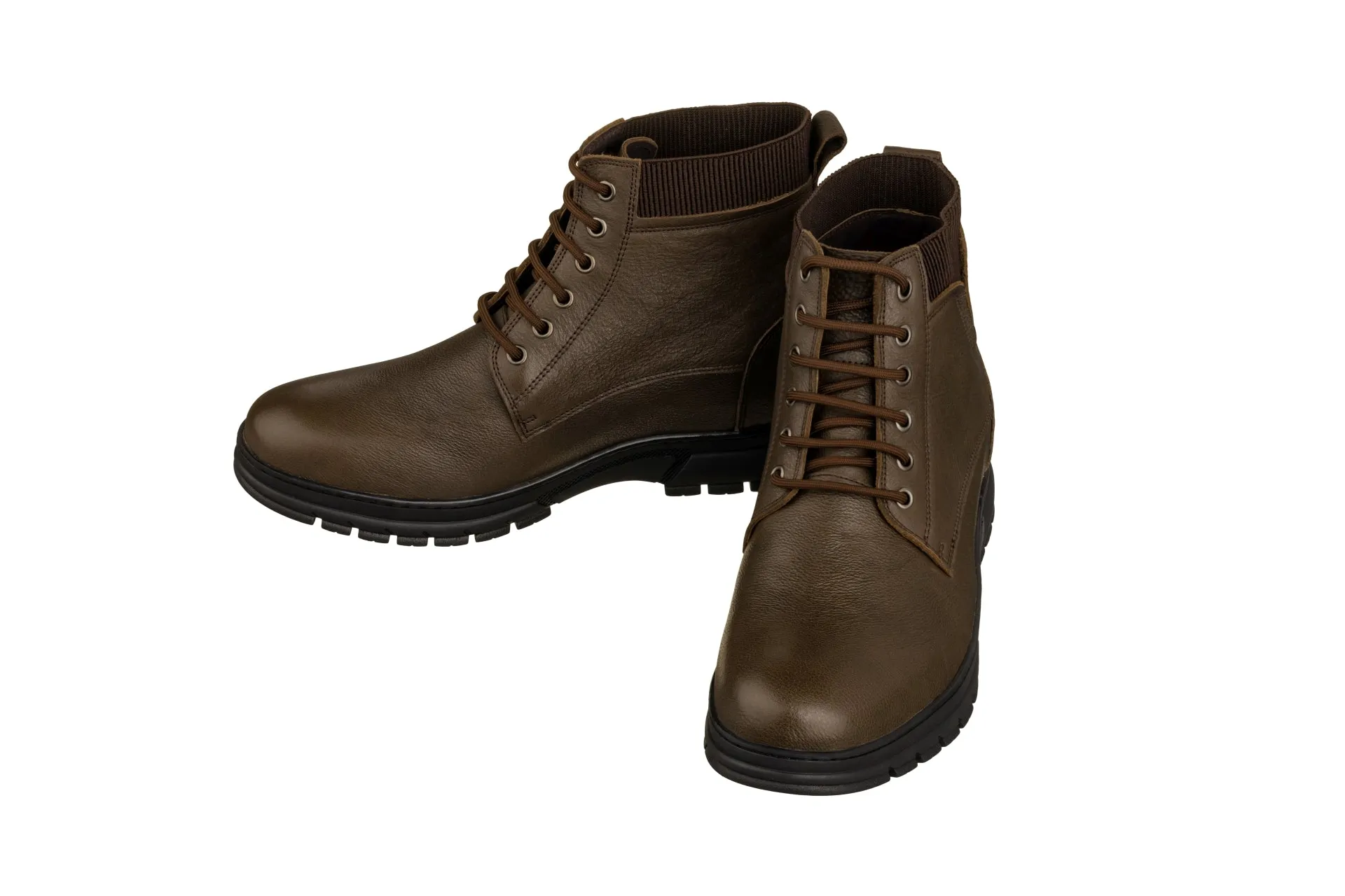 TOTO - K84016 - 2.8 Inches Taller (Chocolate Brown) - High Top Work Boots