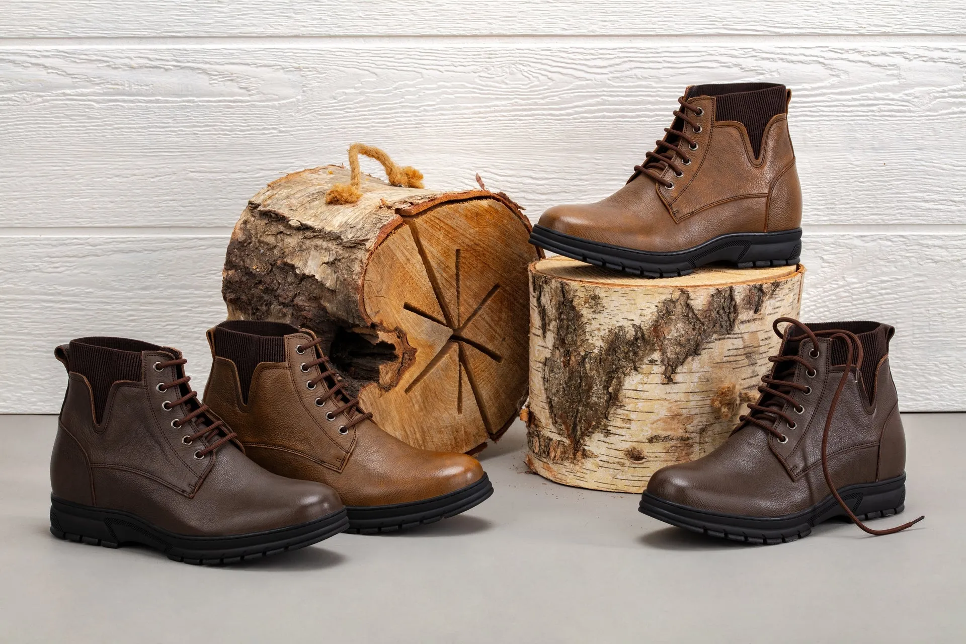TOTO - K84016 - 2.8 Inches Taller (Chocolate Brown) - High Top Work Boots