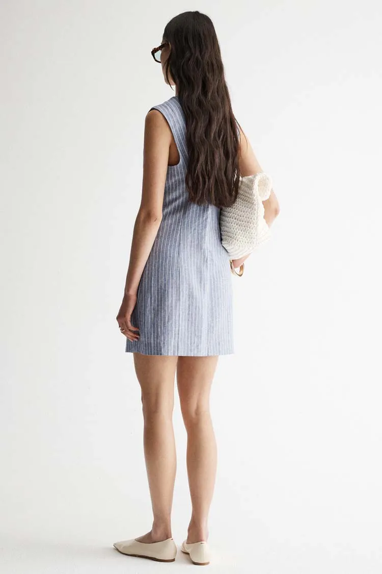 Venice Dress in Blue Stripe