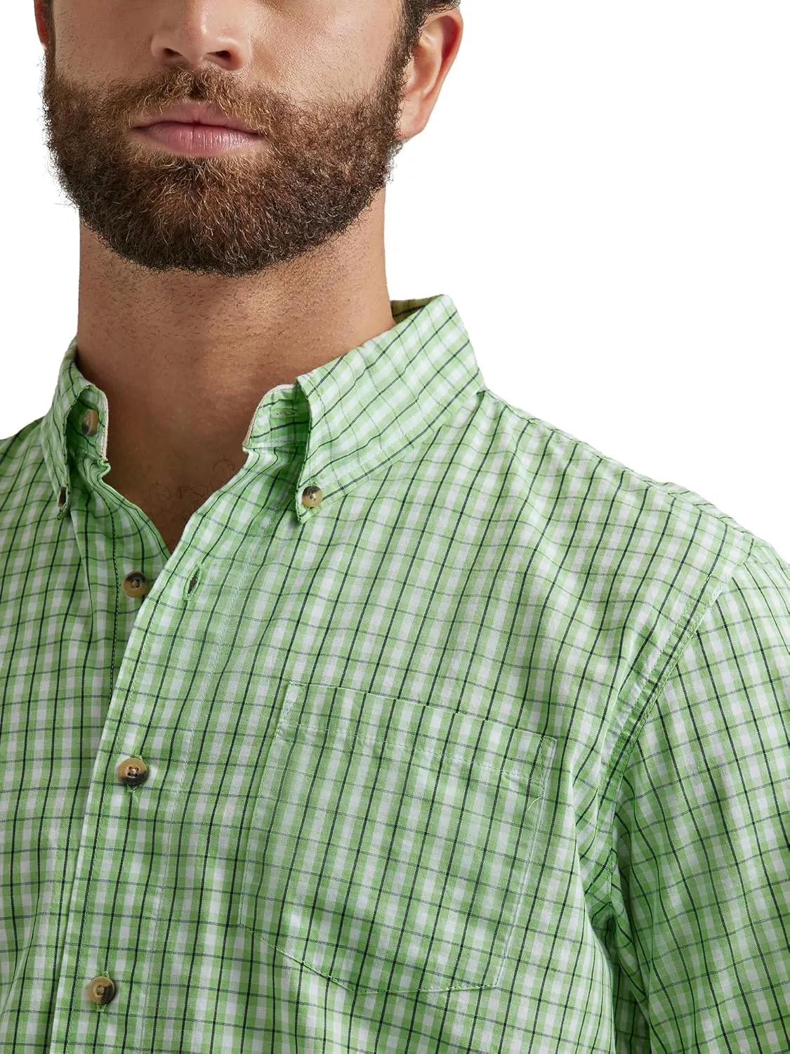 Wrangler Authentics Men's Short Sleeve Classic Plaid Shirt