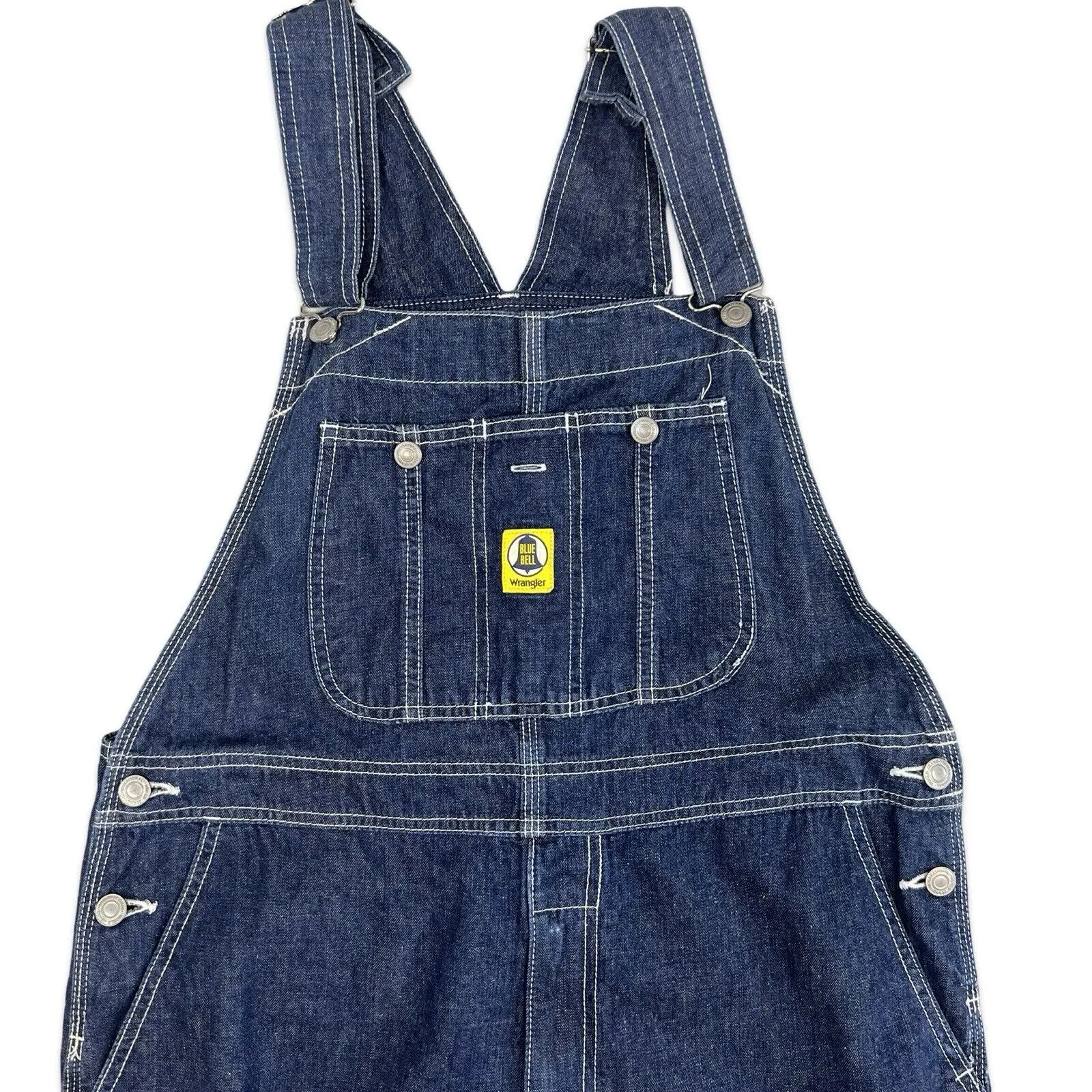 WRANGLER BLUE BELL LADIES DENIM DUNGAREES ROCKABILLY USA WORKWEAR LADY 34”W 34”L