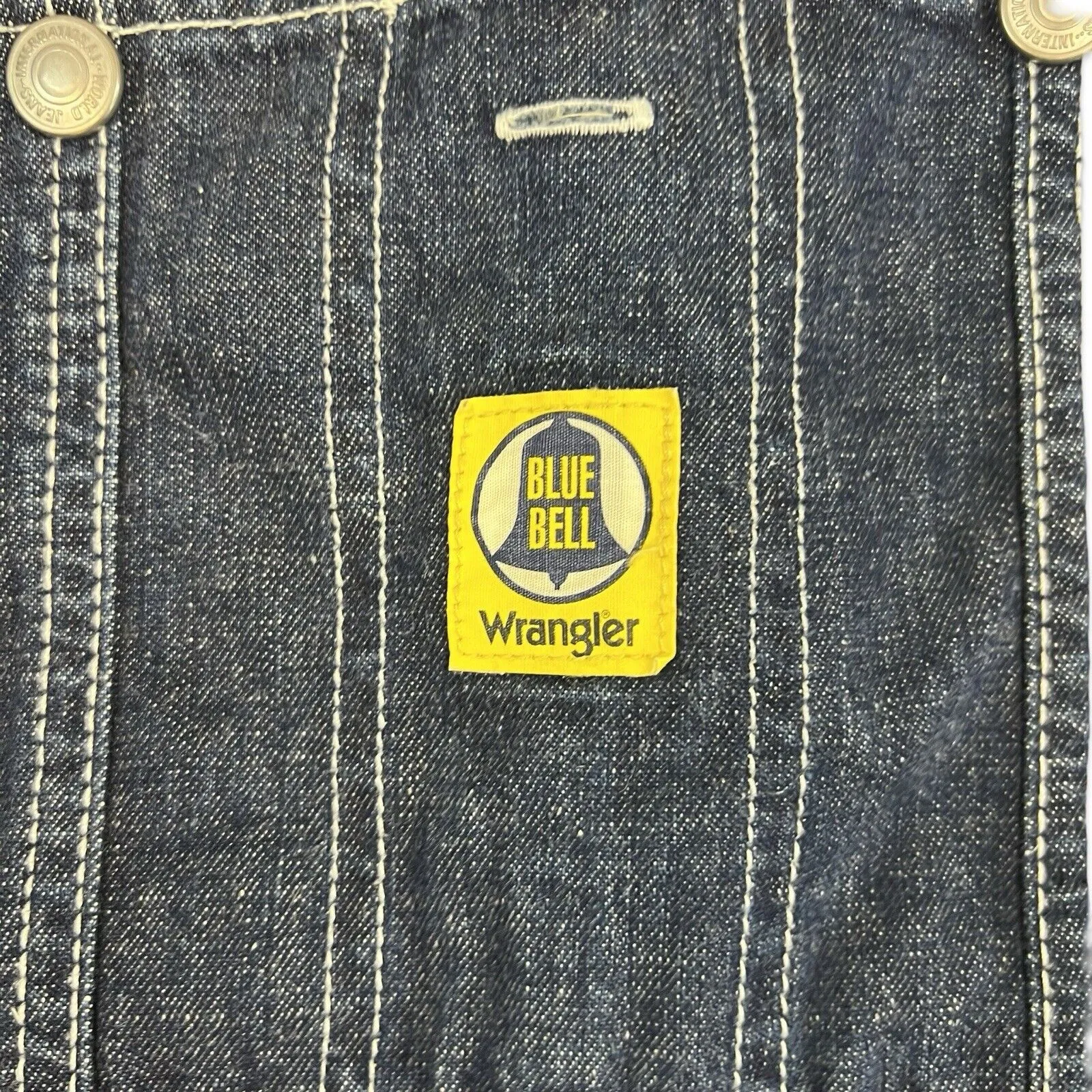 WRANGLER BLUE BELL LADIES DENIM DUNGAREES ROCKABILLY USA WORKWEAR LADY 34”W 34”L